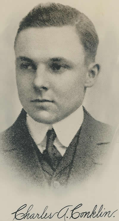 Photo and signature of Charles Conklin