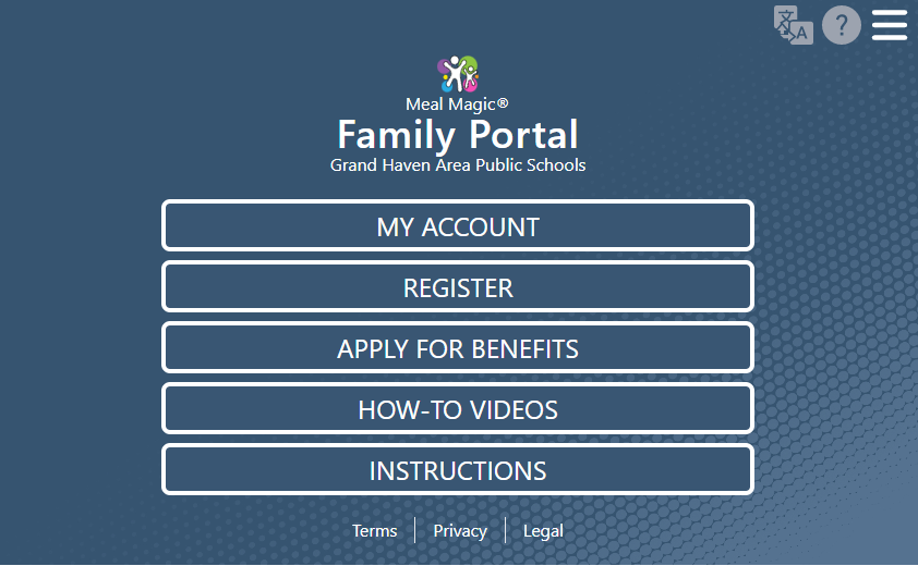 Open Website to Meal Magic Family Portal