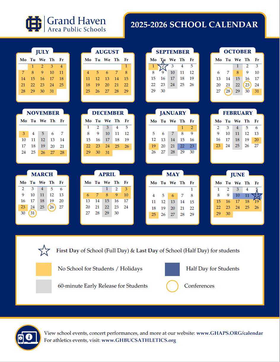 2025-26 School Year Calendar