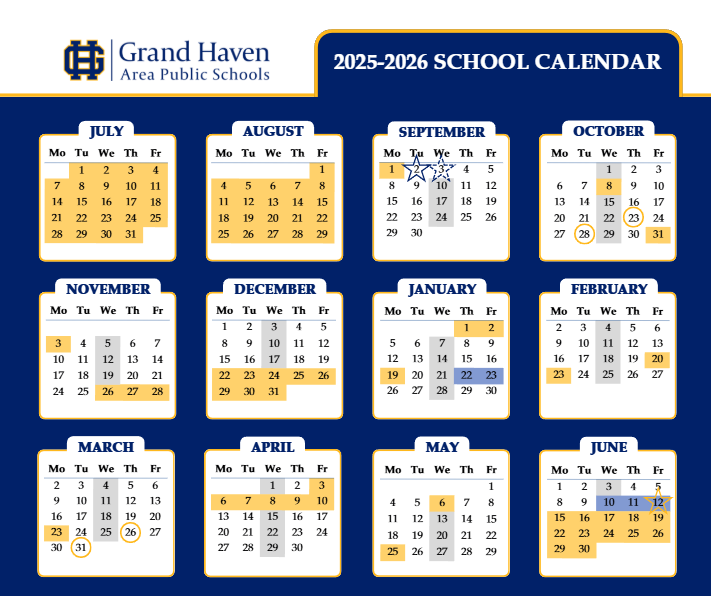 2025-26 School Year Calendar